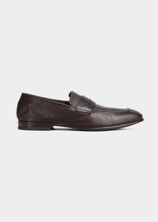 ZEGNA Men's Pebbled Leather Loafers
