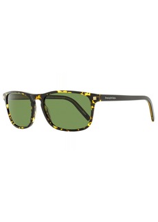 Zegna Men's Rectangular Sunglasses EZ0173 52N Havana 58mm