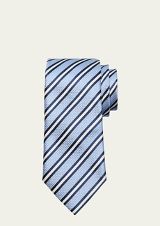 ZEGNA Men's Silk Jacquard Stripe Tie