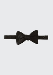 ZEGNA Men's Solid Satin Bow Tie