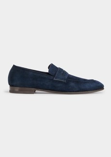 ZEGNA Men's Suede Penny Loafers