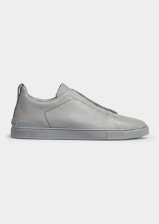 ZEGNA Men's Triple Stitch™ Slip-On Leather Low-Top Sneakers