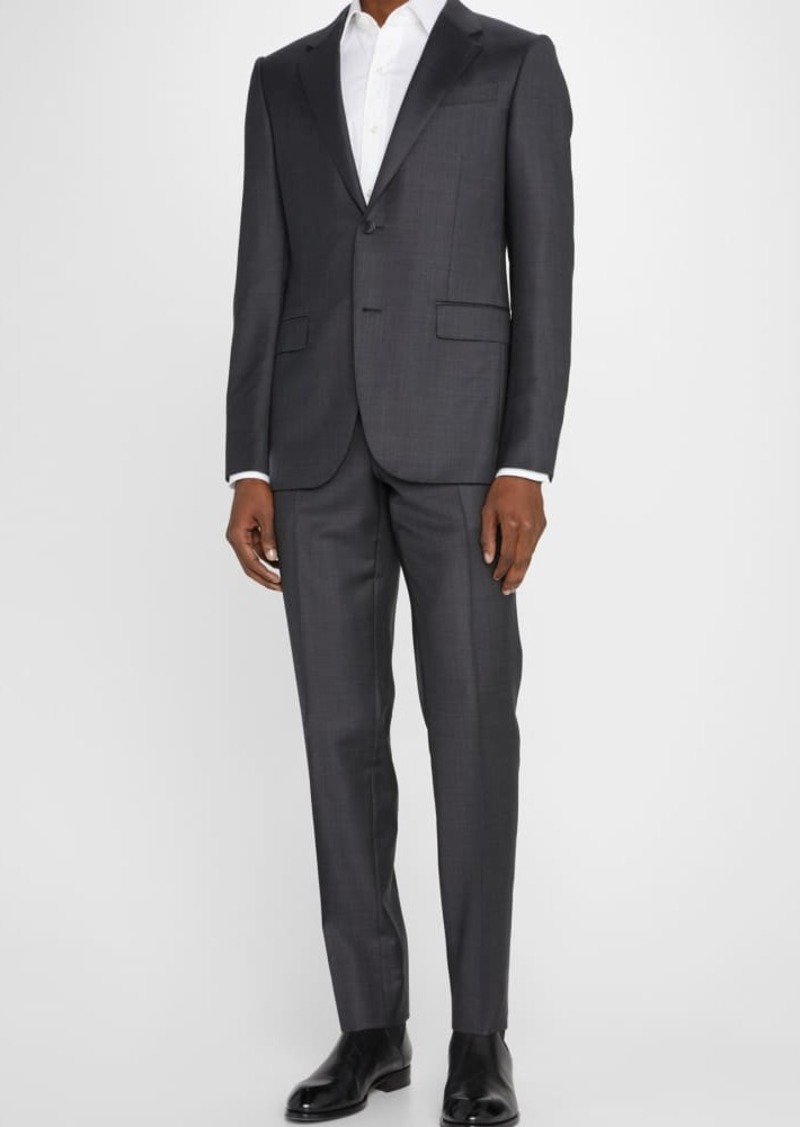 ZEGNA Men's Wool Tic-Weave Suit