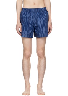 ZEGNA Navy Striped Swim Shorts