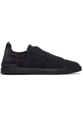 ZEGNA Navy Triple Stitch Sneakers