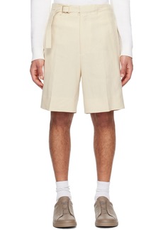 ZEGNA Off-White Cinch Shorts