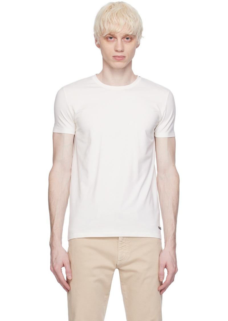 ZEGNA Off-White Round Neck T-Shirt