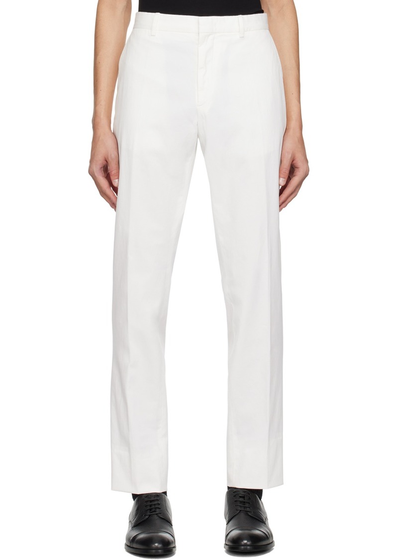 ZEGNA Off-White Slim-Fit Trousers