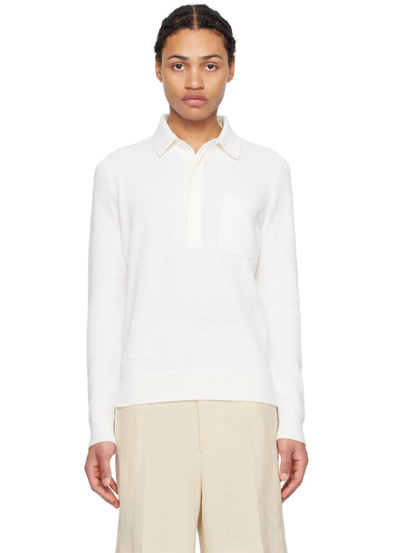 ZEGNA Off-White Spread Collar Polo