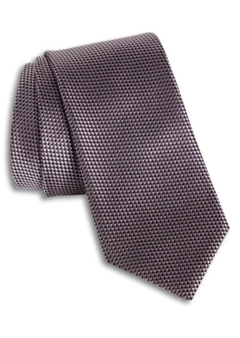 ZEGNA TIES Paglie Two-Tone Basketweave Silk Tie