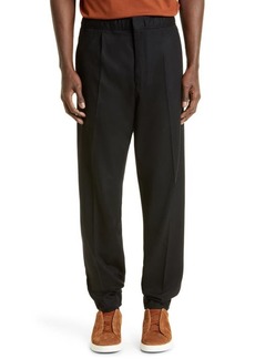 ZEGNA Pleated Wool Jersey Joggers