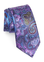 ZEGNA Quindici Paisley Silk Tie in Purple Fan at Nordstrom