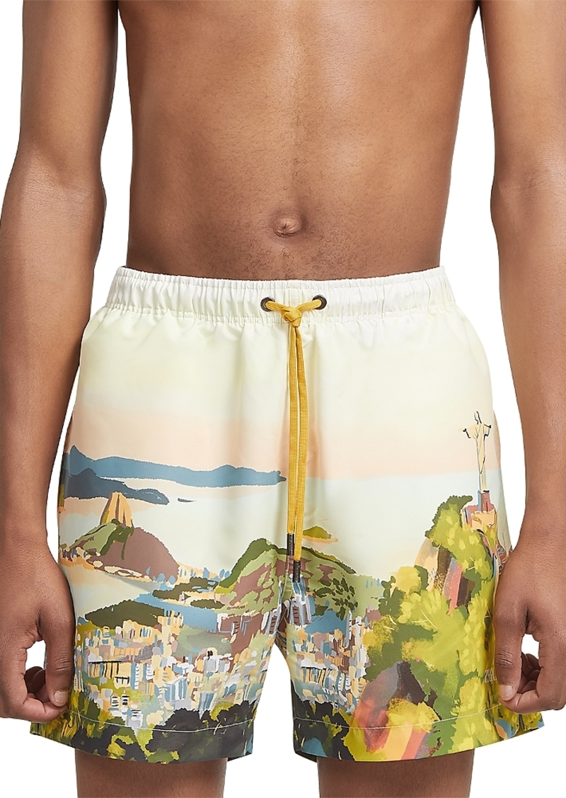 Zegna Rio de Janeiro Watercolor Swim Shorts