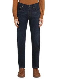 Zegna Slim Fit Comfort Cotton City 5-Pocket Jeans in Indigo