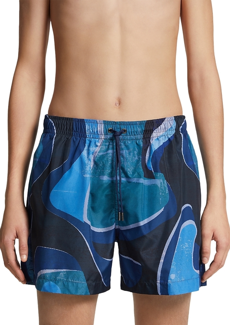 Zegna Technical Fabric Printed Swim Shorts