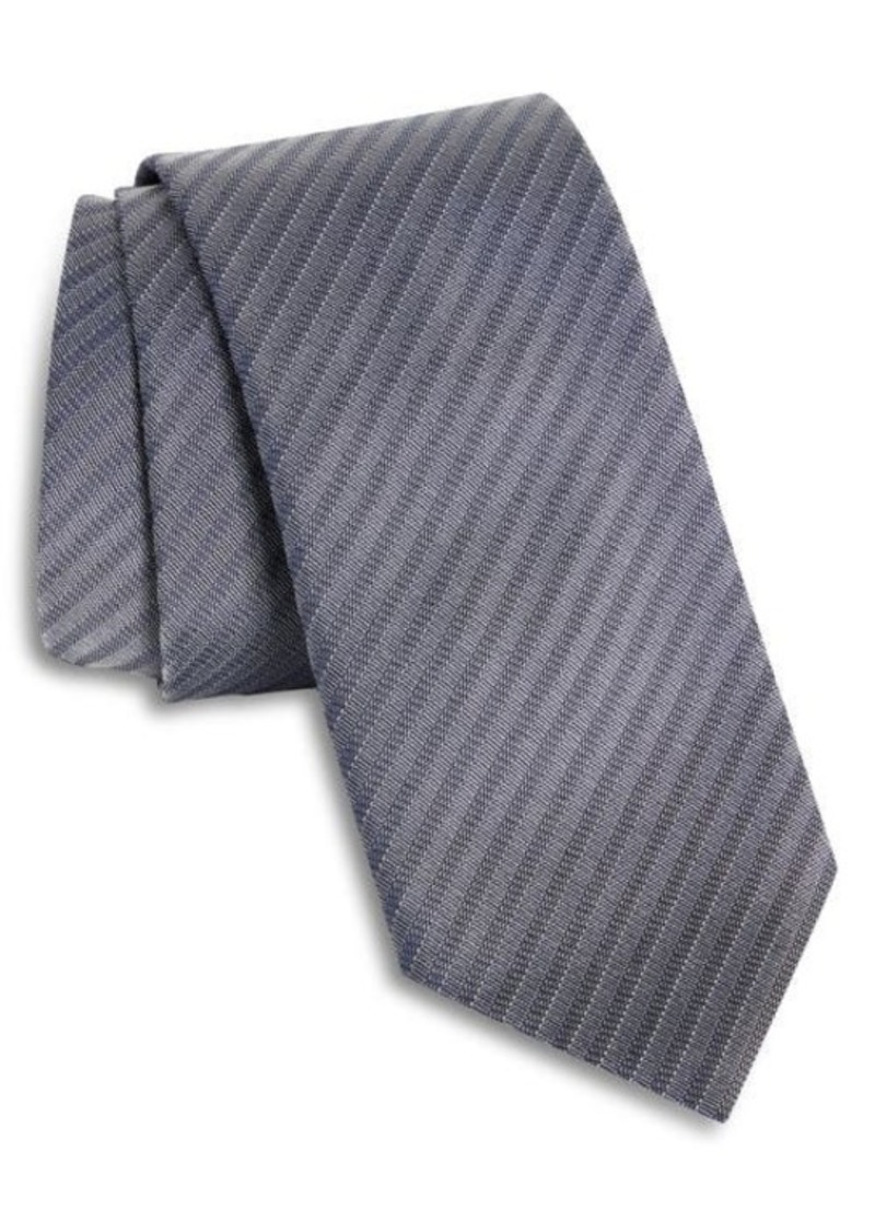ZEGNA TIES Textured Stripe Silk Tie