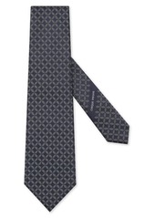 ZEGNA TIES Cinque Pieghe Diamond Jacquard Silk Tie