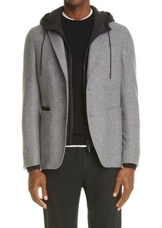 ZEGNA Trofeo Removable Dickey Wool & Cashmere Blazer in Grey at Nordstrom