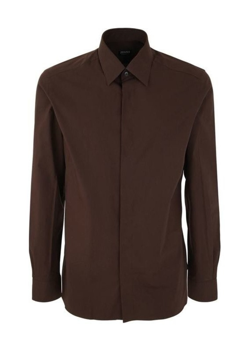ZEGNA TROPHY COMFORT FITTED LONG SLEEVES SHIRT CLOTHING