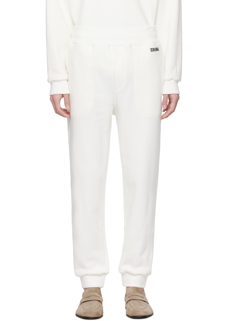 ZEGNA White Drawstring Sweatpants