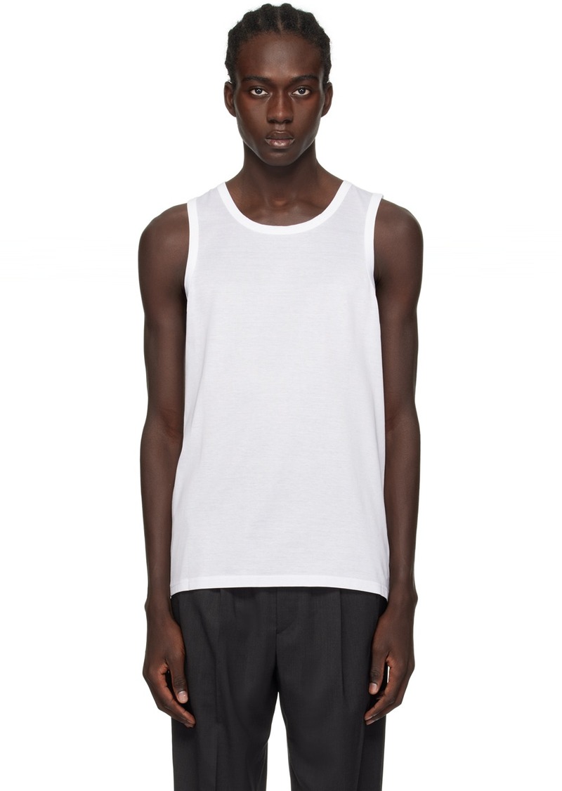 ZEGNA White Scoop Tank Top