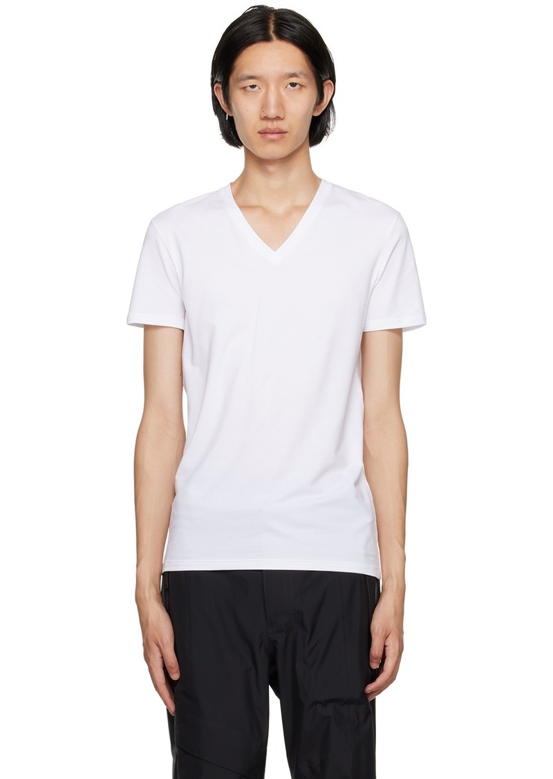 ZEGNA White V-Neck T-Shirt