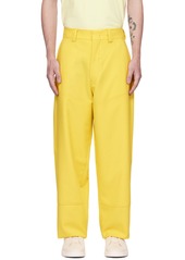 ZEGNA Yellow Paneled Trousers