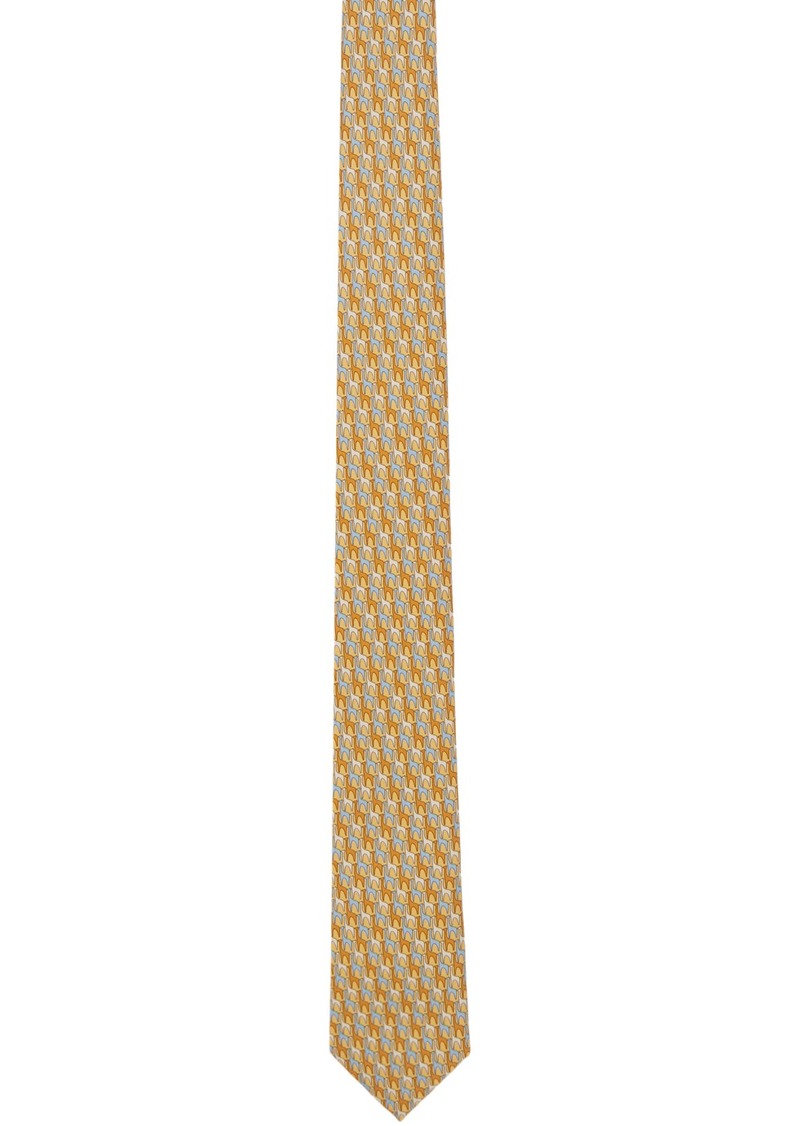 ZEGNA Yellow Silk Tie