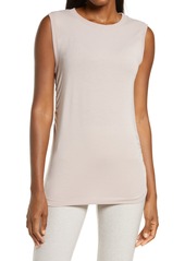 Zella Shirred Tank in Pink Sphinx at Nordstrom