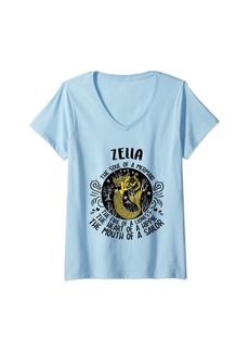 Womens ZELLA The Soul Of A Mermaid personalized 1k1k2 V-Neck T-Shirt