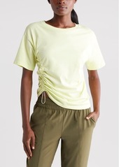 zella Adjustable Ruched Pima Cotton T-Shirt
