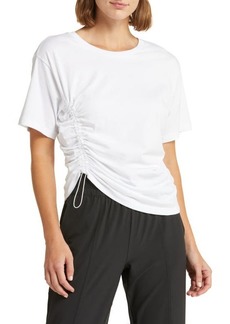 zella Adjustable Ruched Pima Cotton T-Shirt