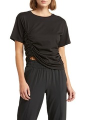 zella Adjustable Ruched Pima Cotton T-Shirt