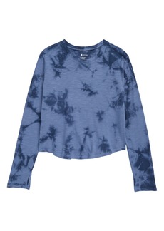 Zella Girl Kids' Garment Dye Studio T-Shirt in Blue Insignia at Nordstrom Rack
