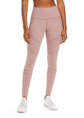 zella Moto Ribbed High Waist Ankle Leggings in Purple Moon at Nordstrom