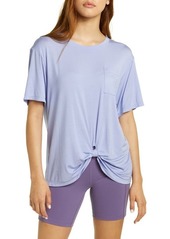 zella Peaceful Knot Stretch Tencel® Modal T-Shirt in Blue Thistle at Nordstrom