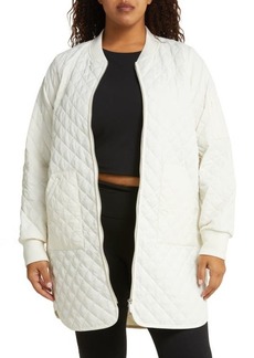 zella Recycled Polyester Quilted Longline Jacket