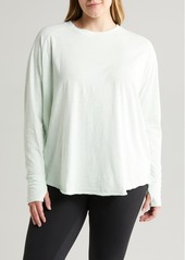 zella Relaxed Washed Cotton Long Sleeve T-Shirt