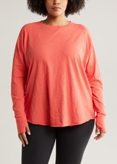 zella Relaxed Washed Cotton Long Sleeve T-Shirt