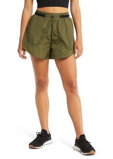 Zella Runyon High Waist Performance Shorts in Olive Night at Nordstrom Rack