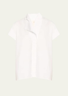 Zero + Maria Cornejo Adi Stand-Collar Cotton Top