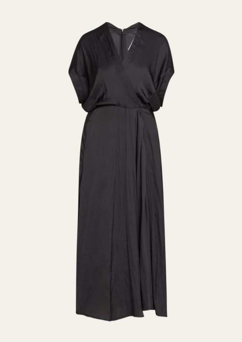 Zero + Maria Cornejo Long Aki Wave Wrap Dress