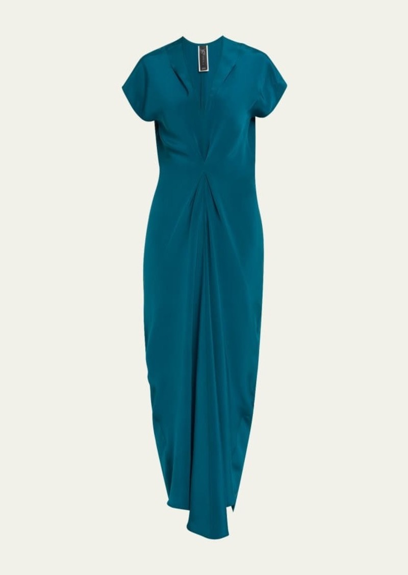 Zero + Maria Cornejo Long Muse Draped Silk Dress