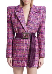 Zhivago Twice As Quit Boucle Blazer Minidress