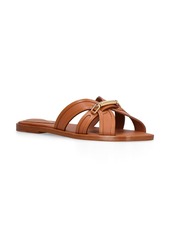 Zimmermann 10mm Prisma Slide Leather Flat Sandals