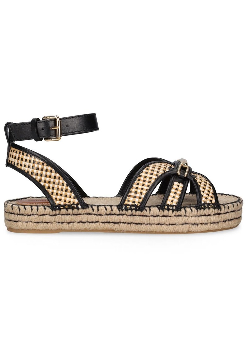 Zimmermann 50mm Prisma Slide Leather Sandals