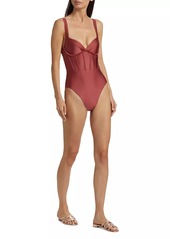 Zimmermann Acacia Corset One-Piece Swimsuit