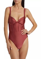 Zimmermann Acacia Corset One-Piece Swimsuit