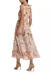 Zimmermann Acacia Floral Broderie Midi-Dress