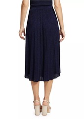 Zimmermann Alight Metallic Rib-Knit Midi-Skirt